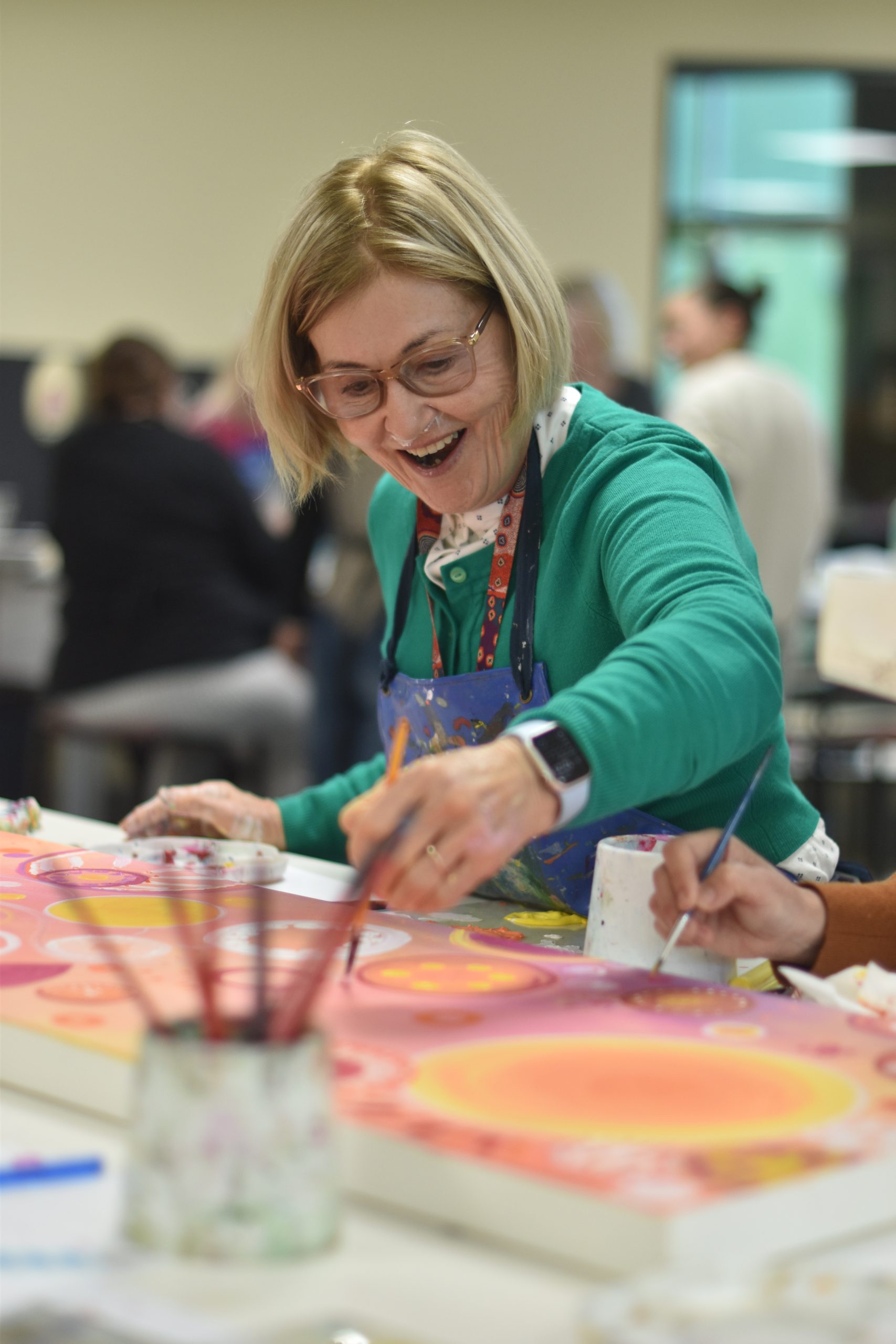 Staff Professional Development Collaborative painting