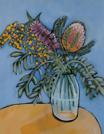 Wattle Banksia Protea Painting