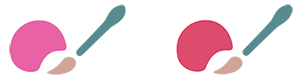 red-pink-blobs-paint-brushes