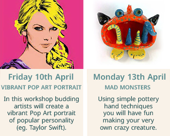 Event-Calendar-April-Talyor-Swift-painting-Monster-clay-character